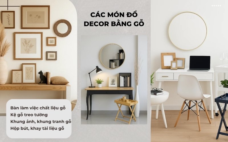 món đồ decor bằng gỗ