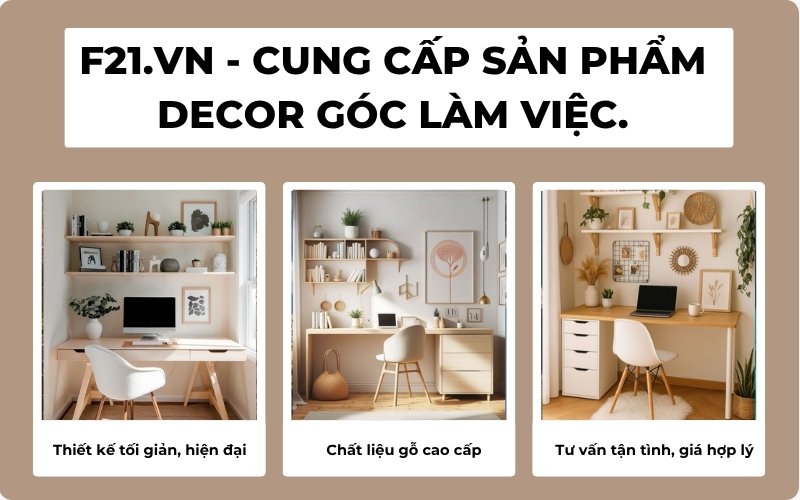 sản phẩm decor góc làm việc uy tín