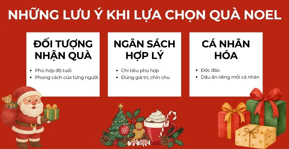 lưu ý khi chọn quà noel