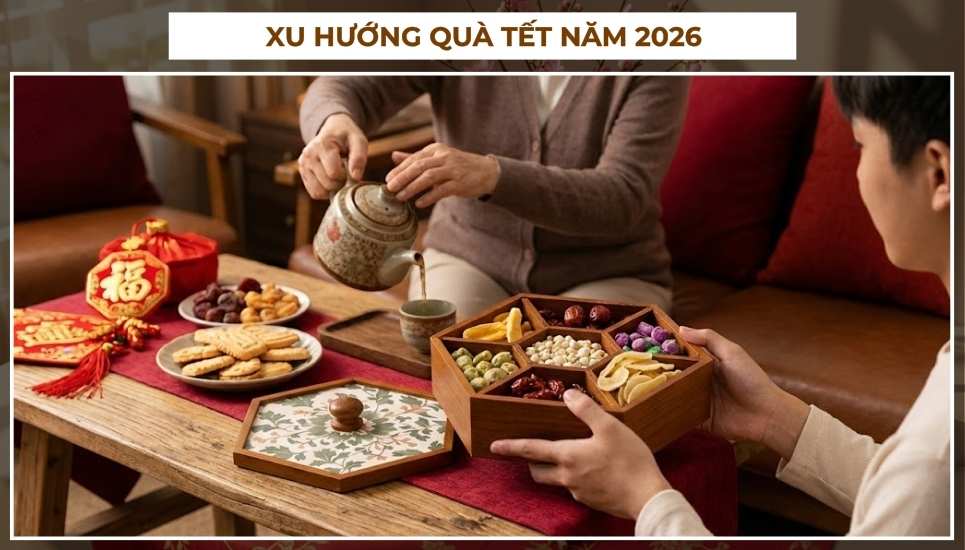 hộp bánh mứt, hộp trà gỗ