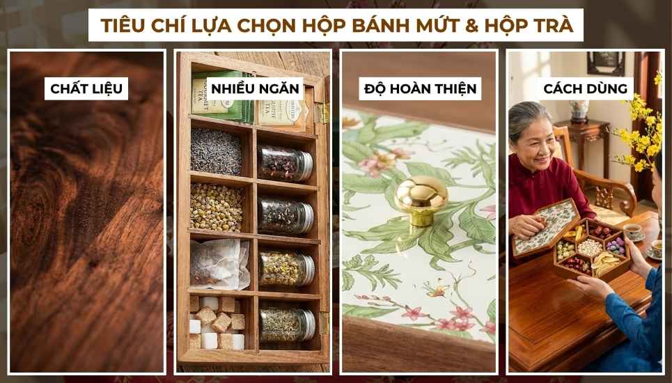 hộp bánh mứt, hộp trà gỗ