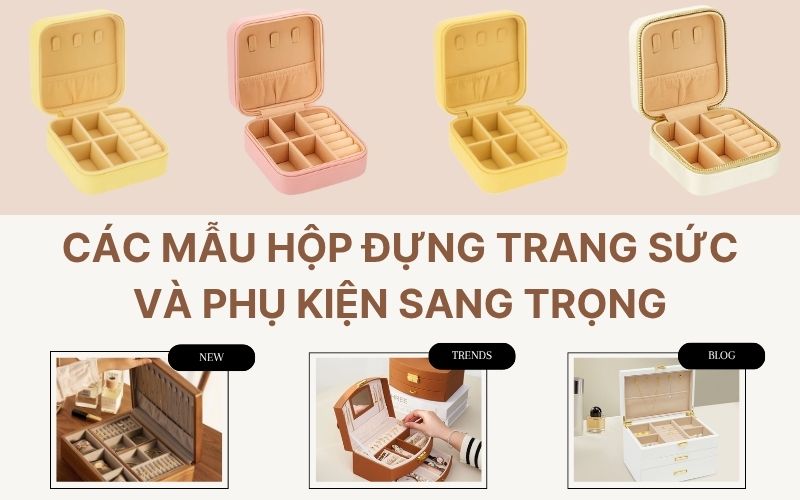 các mẫu hộp trang sức bằng gỗ