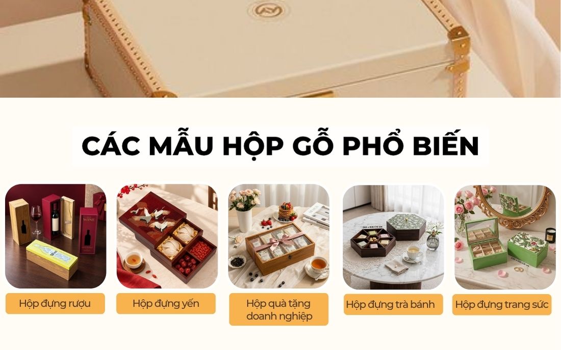 các mẫu hộp gỗ phổ biến
