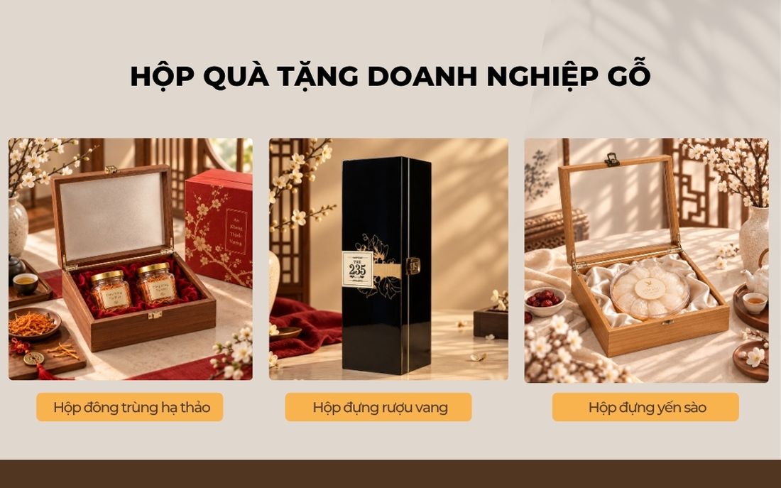 Hộp đựng yến, rượu vang, bao bì sản phẩm