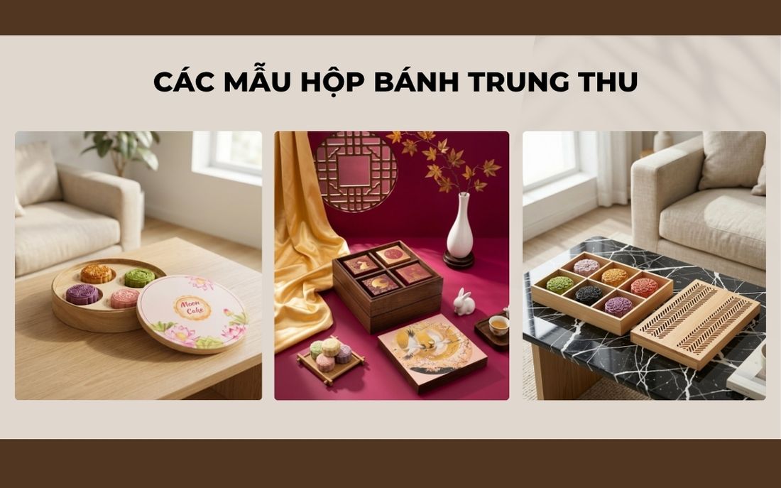 các mẫu hộp gỗ đựng bánh trung thu