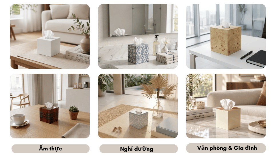 Hộp khăn giấy gỗ F21