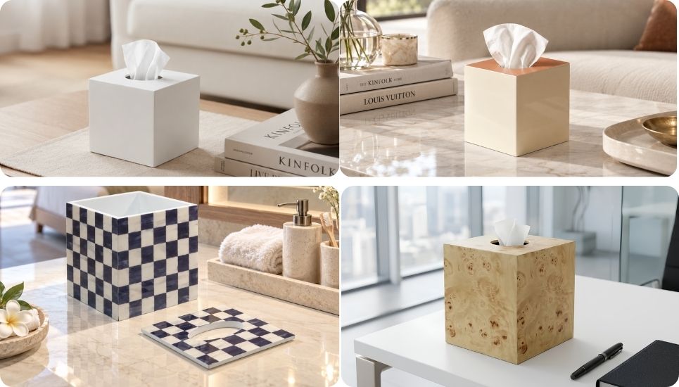 Các mẫu hộp khăn giấy gỗ F21