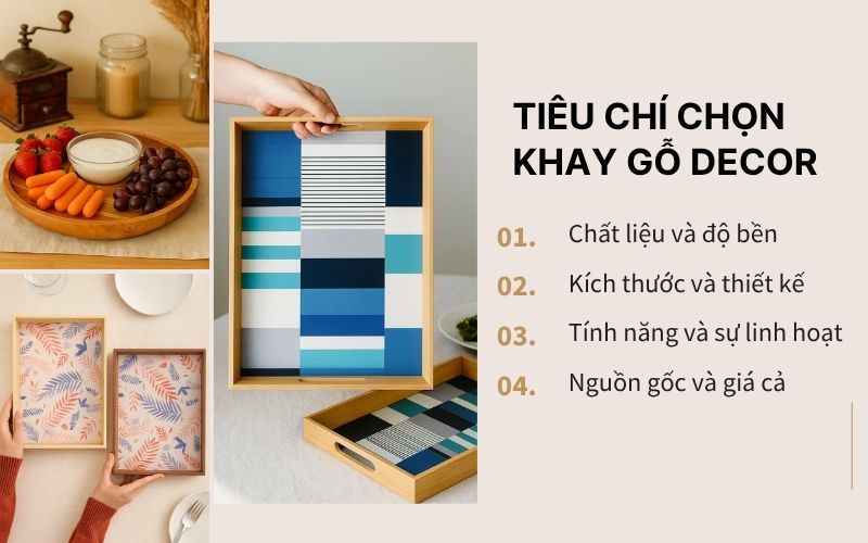 khay gỗ chữ nhật