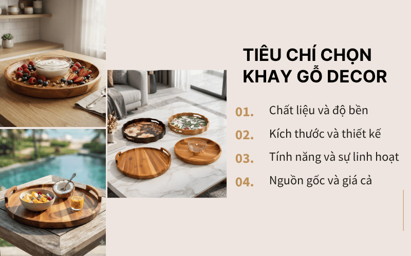các mẫu khay gỗ decor đẹp