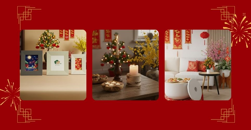 các vật dụng trang trí Tết