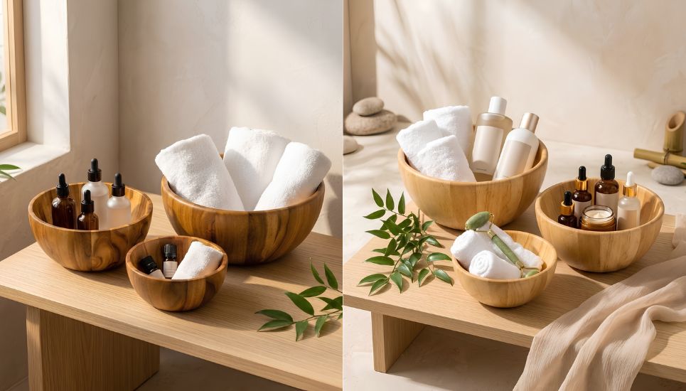 Dụng cụ gỗ spa đẹp