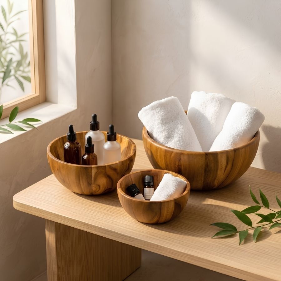 tô thành bầu gỗ tràm đựng amenities