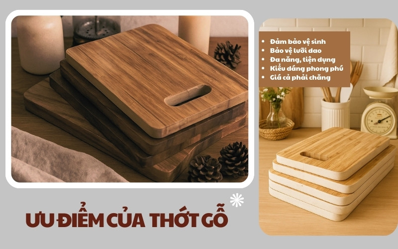 lợi ích của thớt gỗ