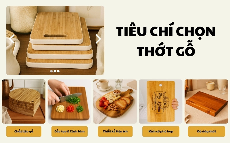 tiêu chí chọn thớt gỗ