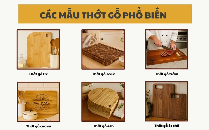 các mẫu thớt gỗ phổ biến