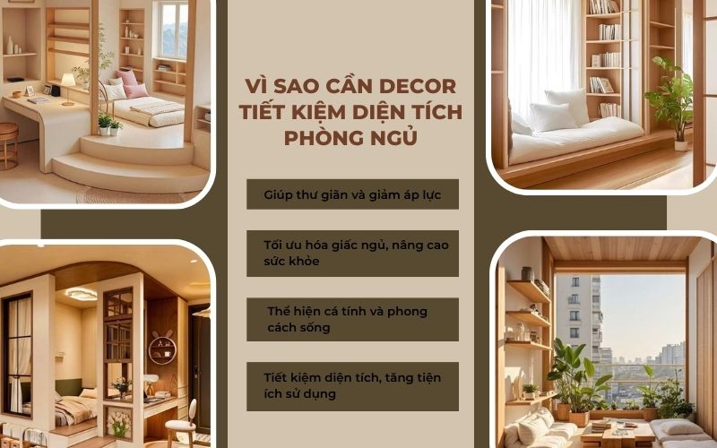 decor tiết kiệm diện tích phòng ngủ