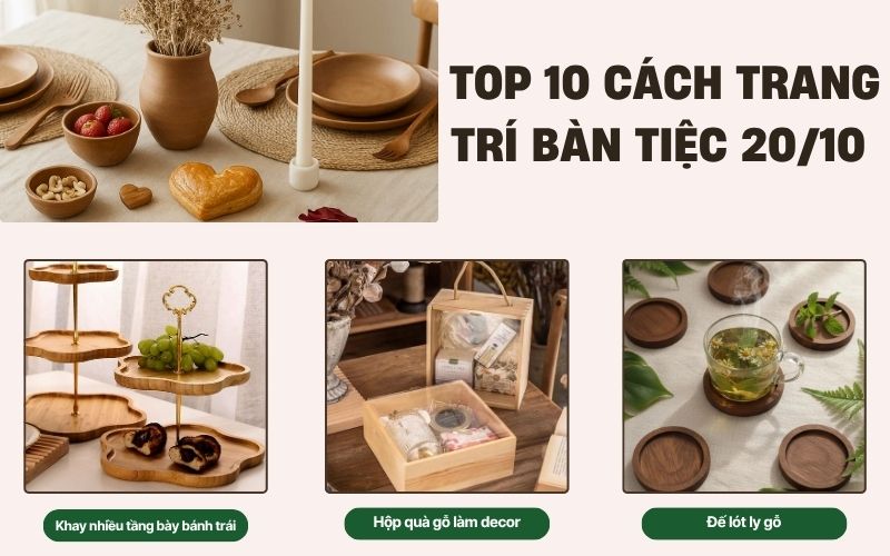 trang trí 20/10 đơn giản