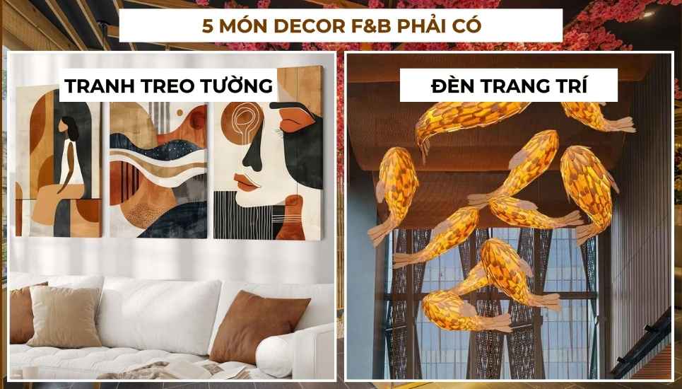 đồ trang trí nhà hàng quán cà phê