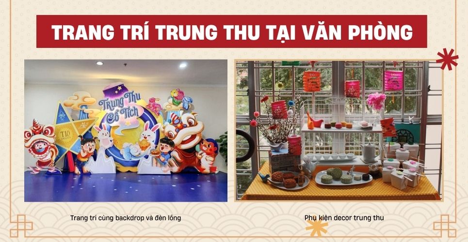 decor Tết trung thu văn phòng