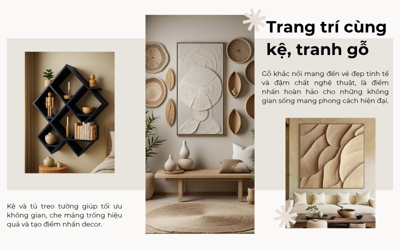 trang trí tường trống