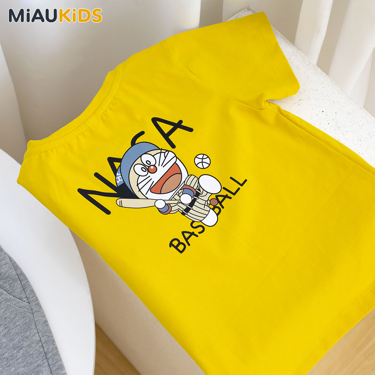 Bộ Đồ Bé Trai Cotton In Doraemon NASA Baseball - Set Đồ Cộc Tay Mùa Hè