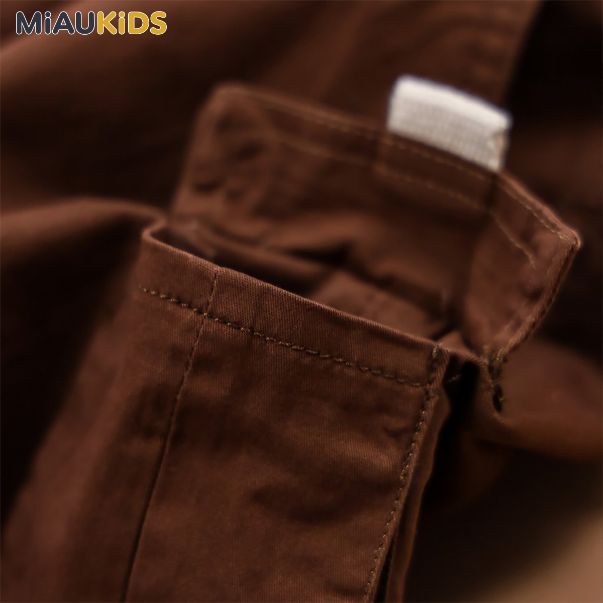 Quần short kaki túi hộp bé trai cotton co giãn phong cách Hàn Quốc