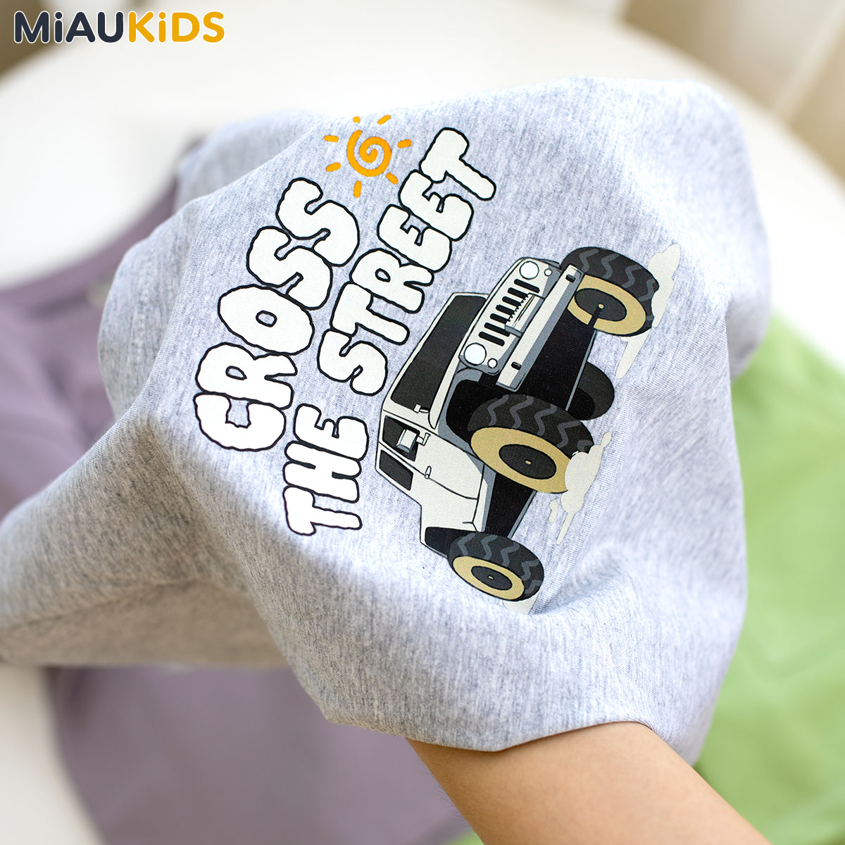 Bộ thun cộc tay cotton in hình xe ô tô cool ngầu cho bé trai 1-8 tuổi