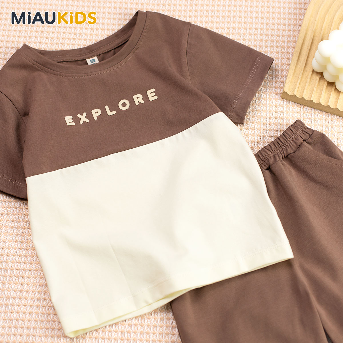 Đồ bộ bé trai EXPLORE cotton mềm mại thoáng mát cho bé đi học chơi