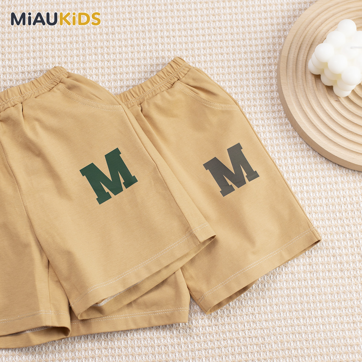 Bộ ba lỗ bé trai cotton in chữ M cá tính quần áo trẻ em mát mịn