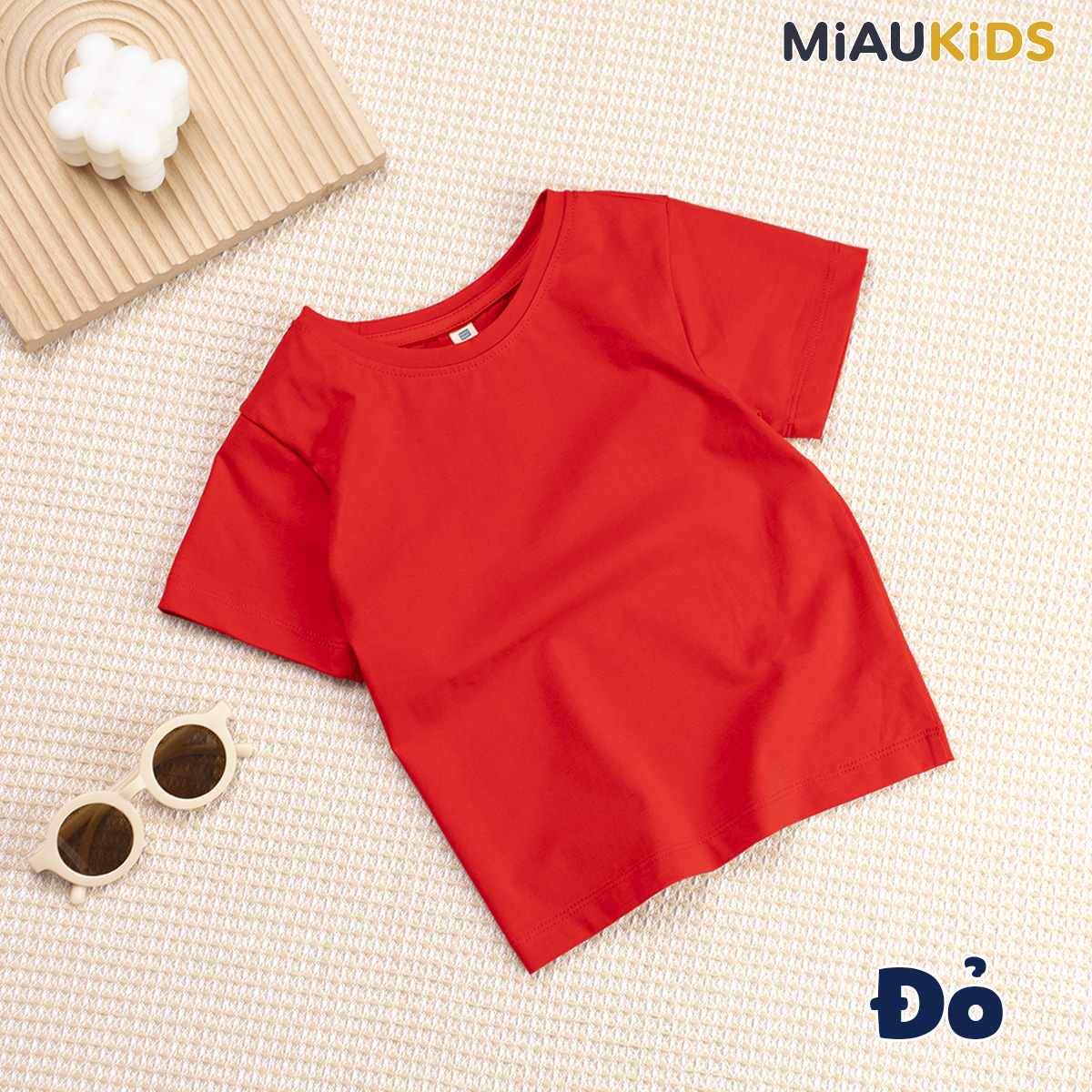 Áo Thun Trơn Cotton Cao Cấp Cho Bé Trai - Thoáng Mát Mềm Mịn - MiauKids