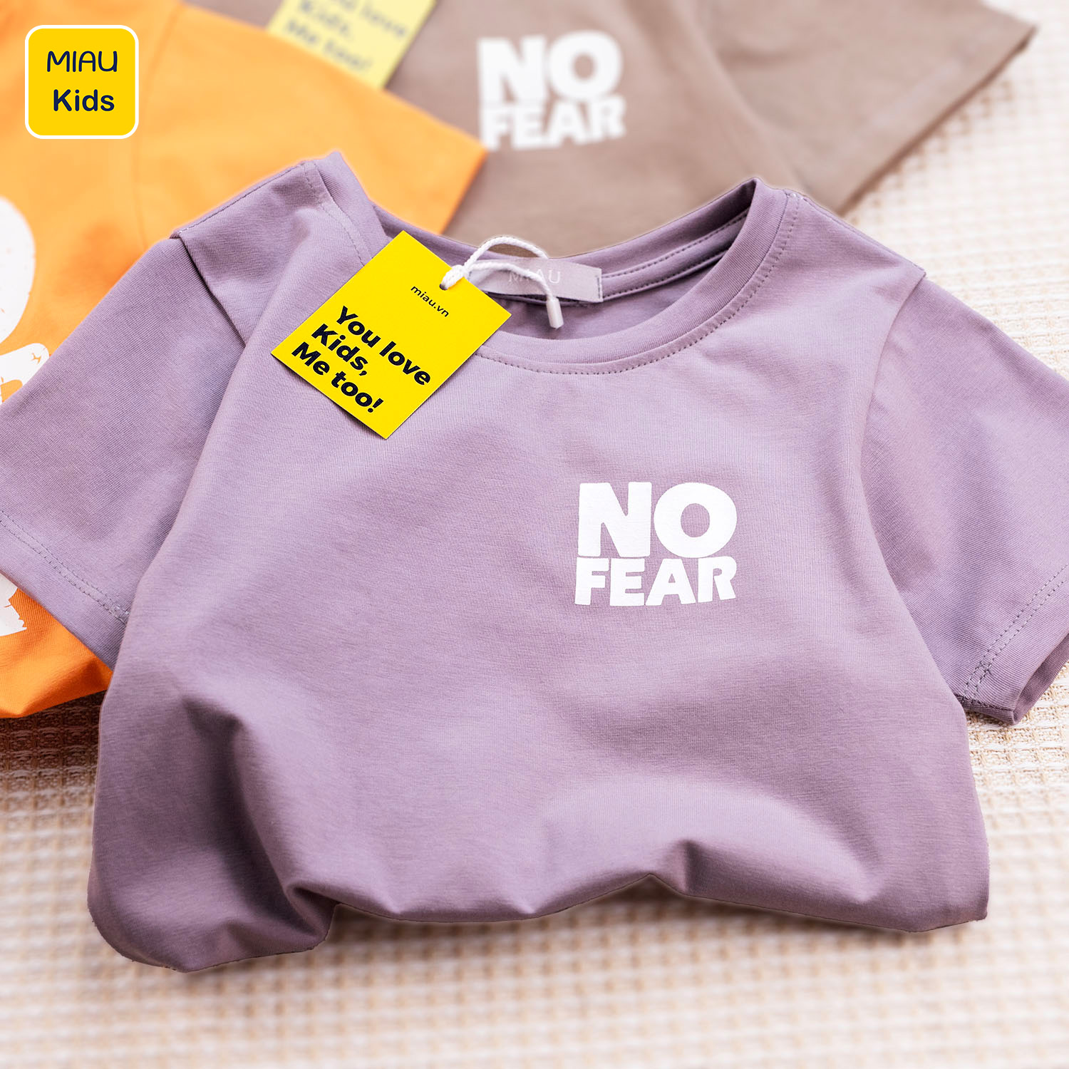 Đồ Bộ Bé Trai Quần Áo Trẻ Em MIAUKIDS Họa Tiết Chữ NoFear Chất Cotton Co Giãn Thấm Hút Cho Bé Đi Học Đi Chơi