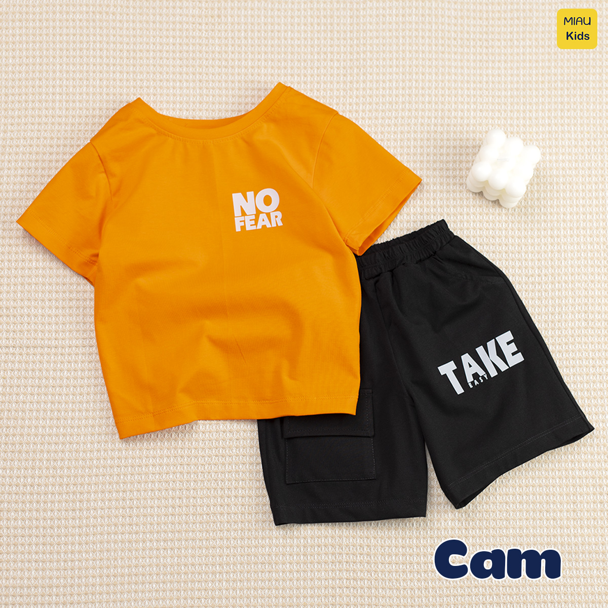 Đồ Bộ Bé Trai Quần Áo Trẻ Em MIAUKIDS Họa Tiết Chữ NoFear Chất Cotton Co Giãn Thấm Hút Cho Bé Đi Học Đi Chơi