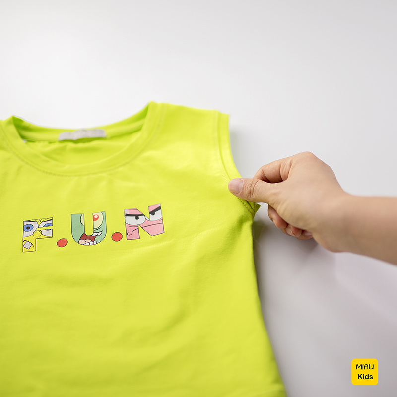 Áo Ba Lỗ Cho Bé Trai In chữ F.U.N cách điệu Chất Cotton Co Giãn Thấm Hút Mặc Hè Thoáng Mát - Quần áo trẻ em MiauKids