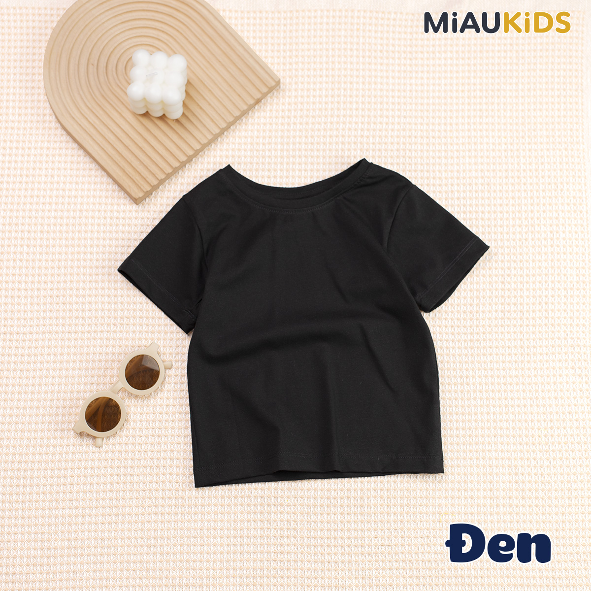 Áo Thun Trơn Cotton Cao Cấp Cho Bé Trai - Thoáng Mát Mềm Mịn - MiauKids