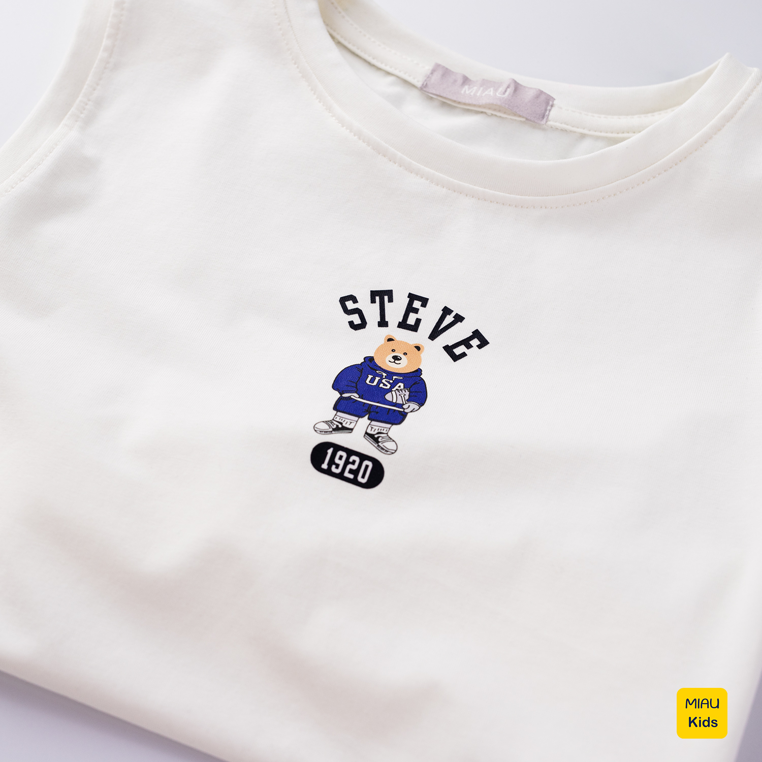 Áo Ba Lỗ Bé Trai Quần Áo Trẻ Em MIAUKIDS Họa Tiết Gấu Whoau Chất Cotton Co Giãn Thấm Hút Cho Bé Mặc Hè Thoáng Mát