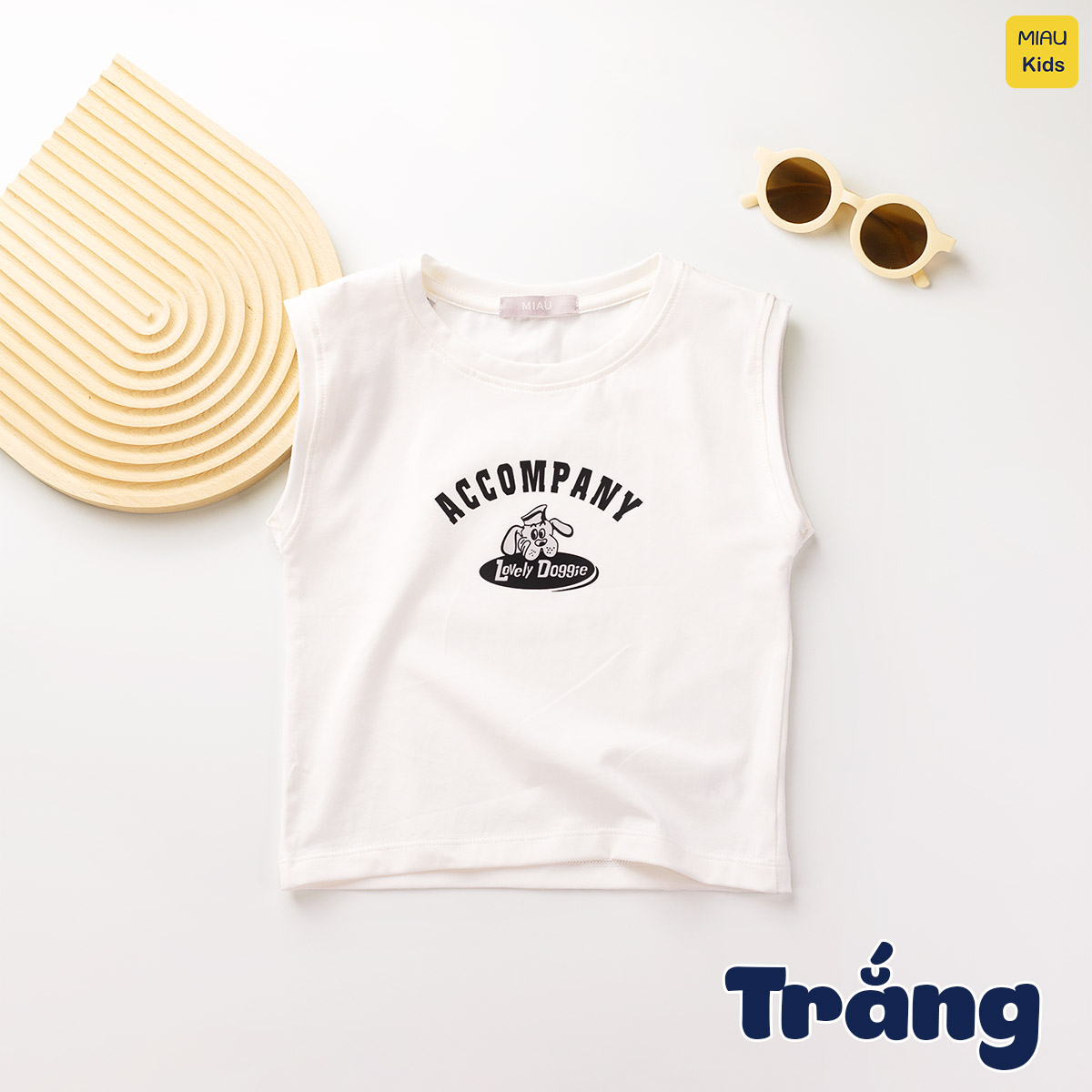 Áo Ba Lỗ Bé Trai MIAUKIDS Họa Tiết Chú Chó Lovely Doggie Đáng Yêu Chất liệu Cotton Co Giãn Thấm Hút Thời Trang Trẻ Em
