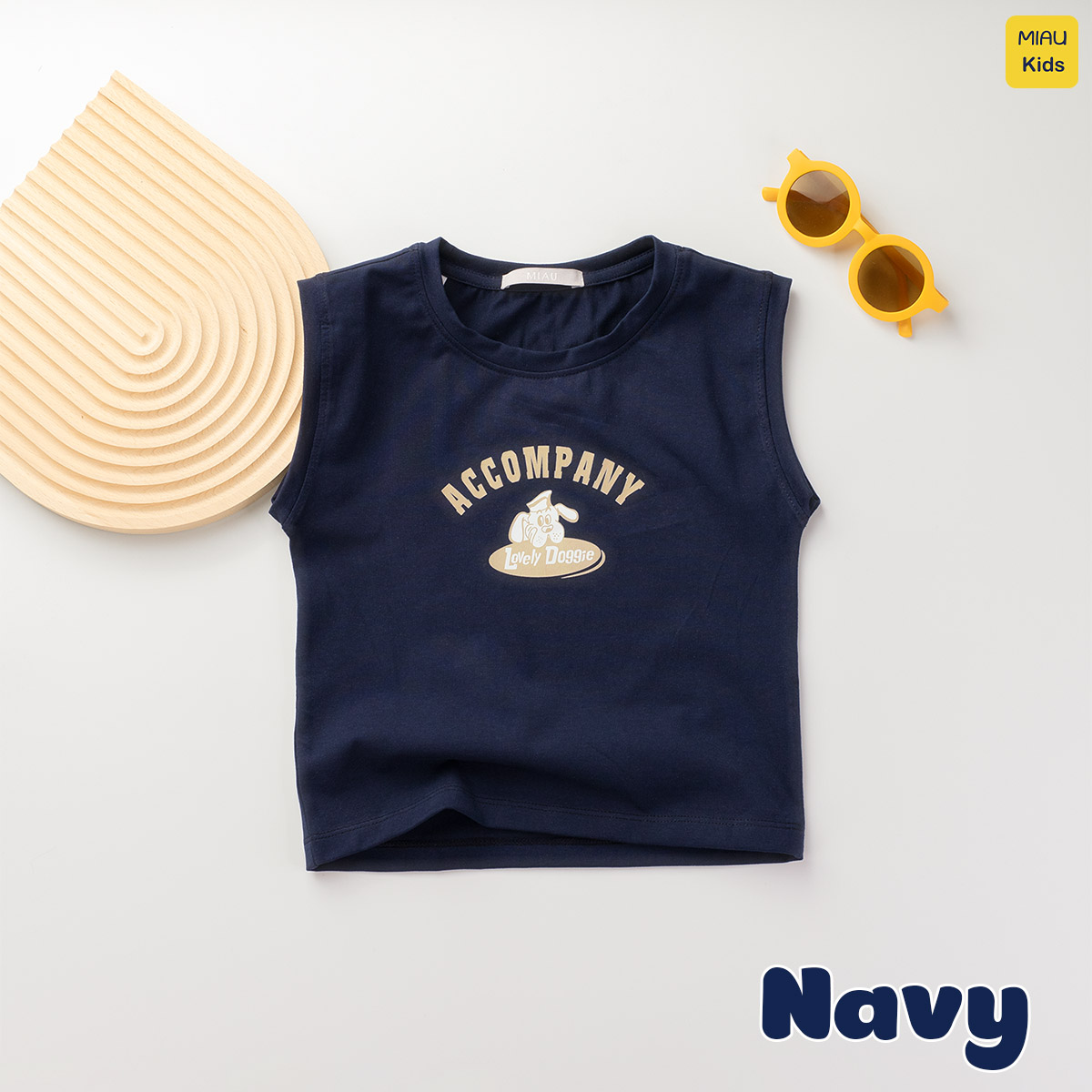 Áo Ba Lỗ Bé Trai MIAUKIDS Họa Tiết Chú Chó Lovely Doggie Đáng Yêu Chất liệu Cotton Co Giãn Thấm Hút Thời Trang Trẻ Em