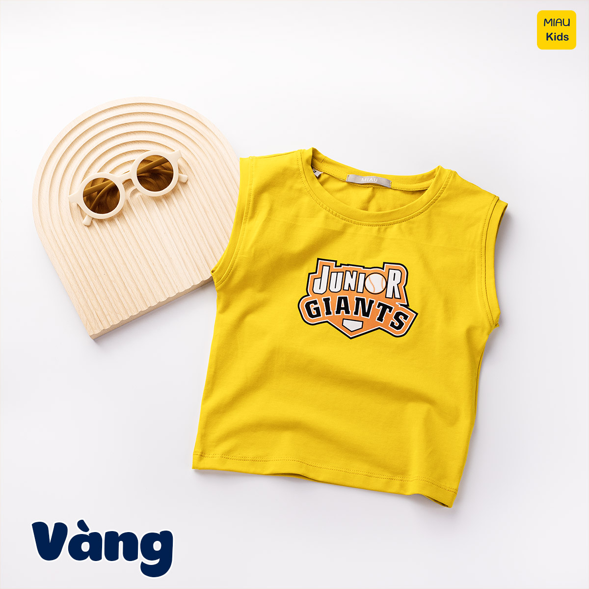 Áo Ba Lỗ Bé Trai Quần Áo Trẻ Em MIAUKIDS Họa Tiết Chữ Junior Giant Chất Cotton Co Giãn Thấm Hút Cho Bé Mặc Hè Thoáng Mát