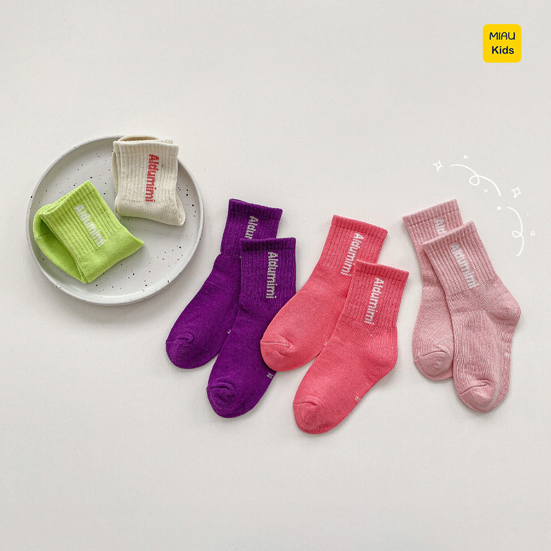 Vớ Tất cotton nhiều màu cho bé, co giãn thoáng khí cho bé mang đi học đi chơi