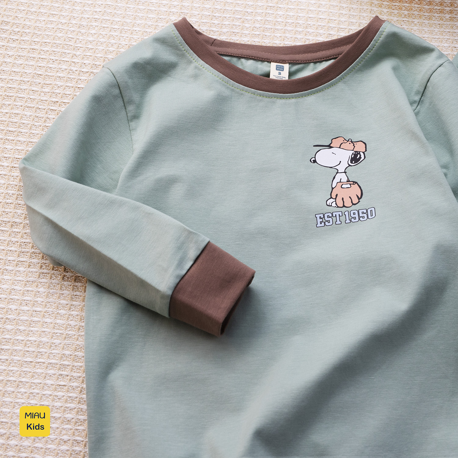 Bộ dài tay cho bé hoạ tiết chú chó Snoopy dễ thương, thun cotton mềm mịn mát cho bé mặc nhà rất thích