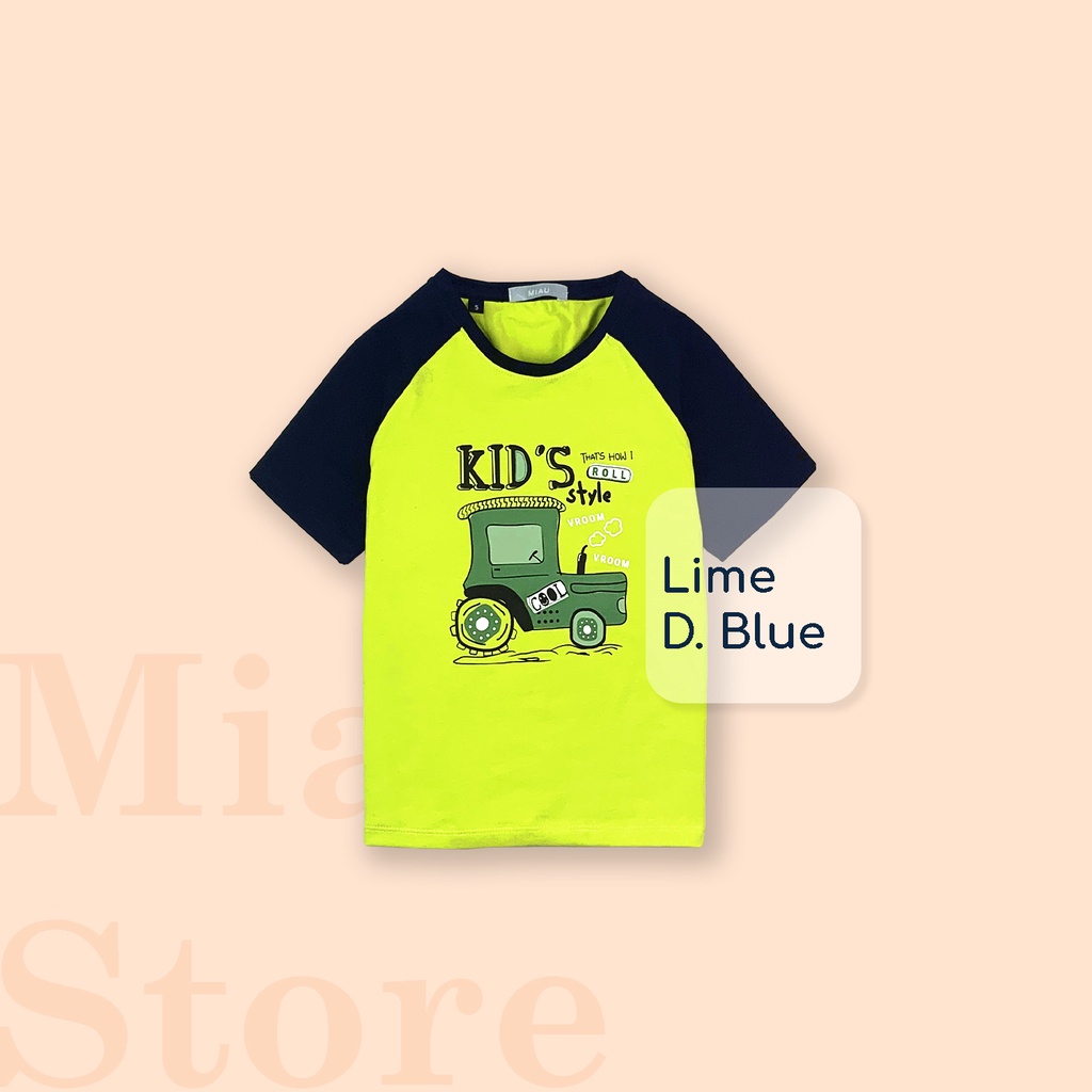 Áo phông bé trai In Hình Đầu Máy Xe Lửa Cực Ngầu, Thun Cotton Mát Mịn Cho Bé Đến 55Kg mặc nhà đi học đi chơi - MiauKids