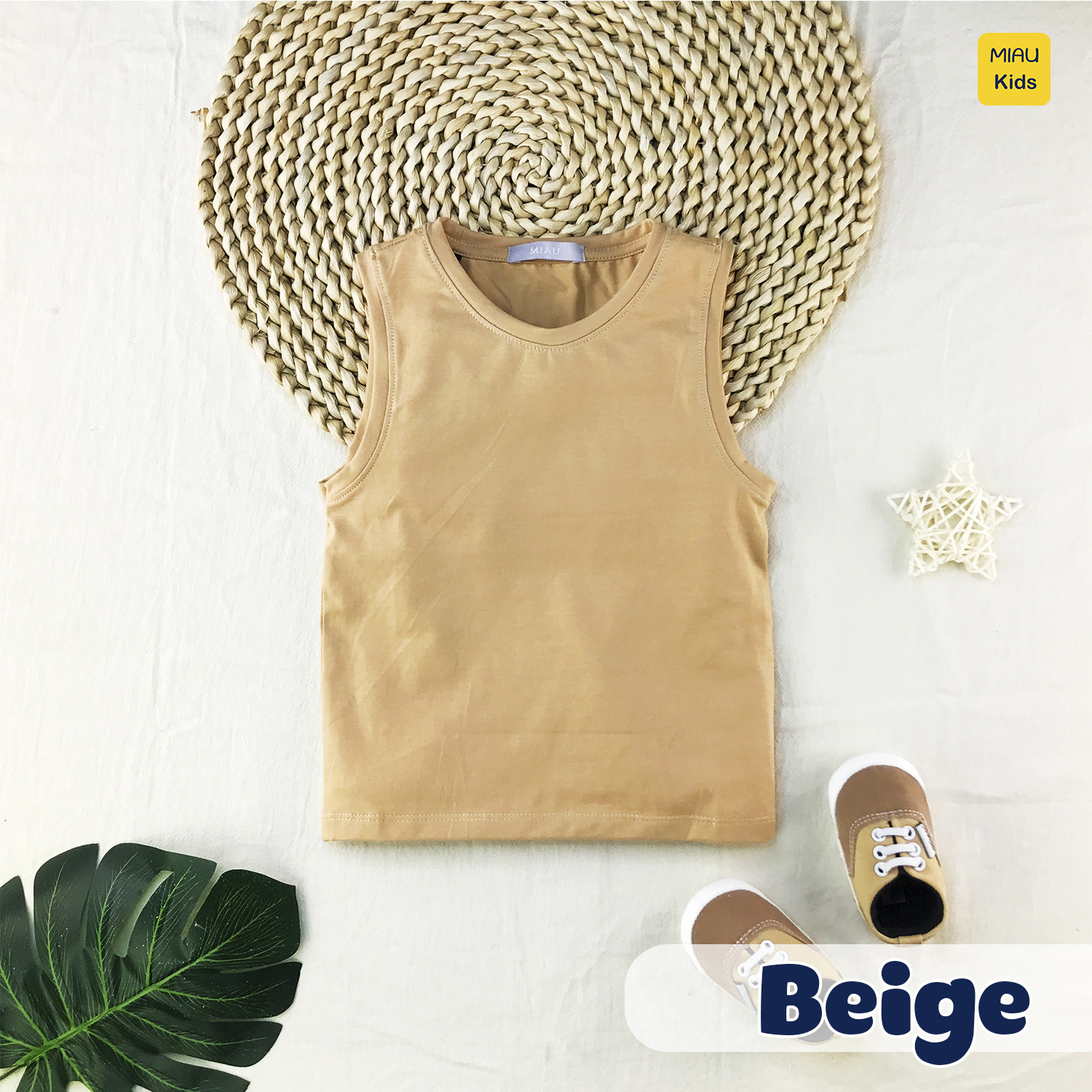 Áo Ba Lỗ Bé Trai Cotton Cao Cấp Thoáng Mát Nhiều Màu - MiauKids