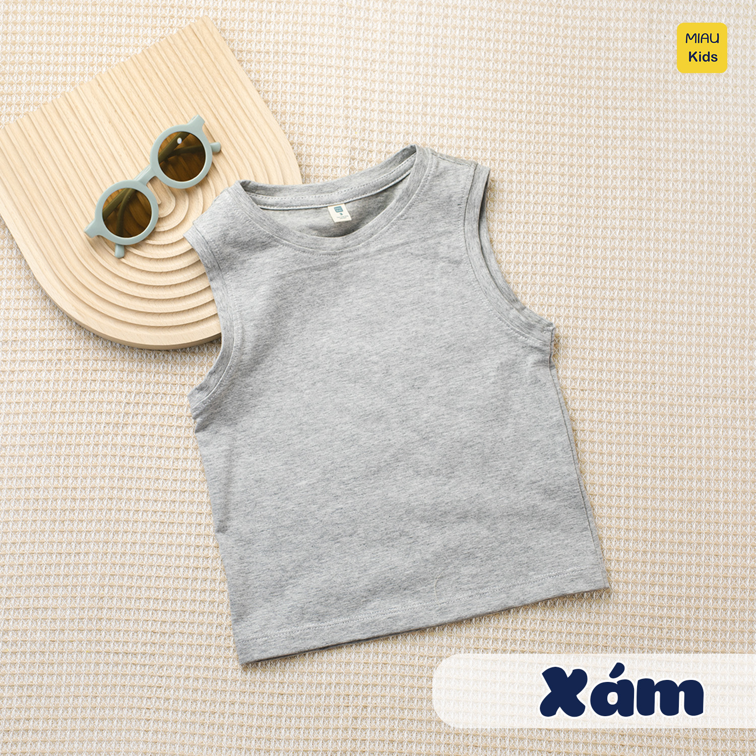 Áo Ba Lỗ Cotton Trơn Size Đại Cho Bé Trai Thoáng Mát Hoạt Động Ngoài Trời