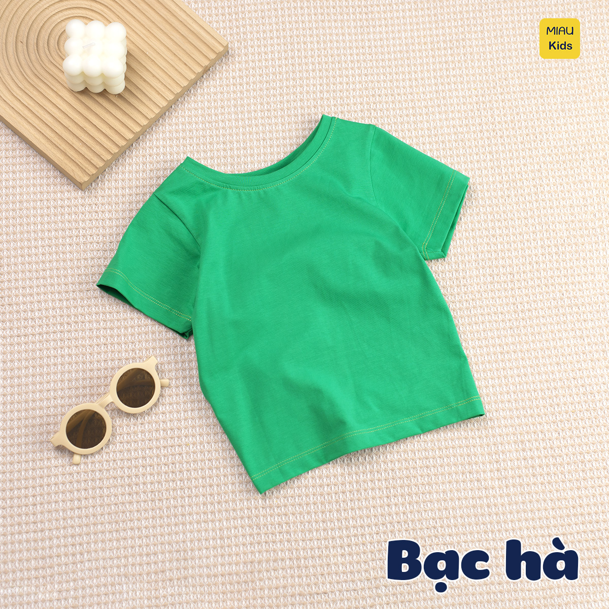 Áo Thun Trơn Cotton Cao Cấp Cho Bé Trai - Thoáng Mát Mềm Mịn - MiauKids