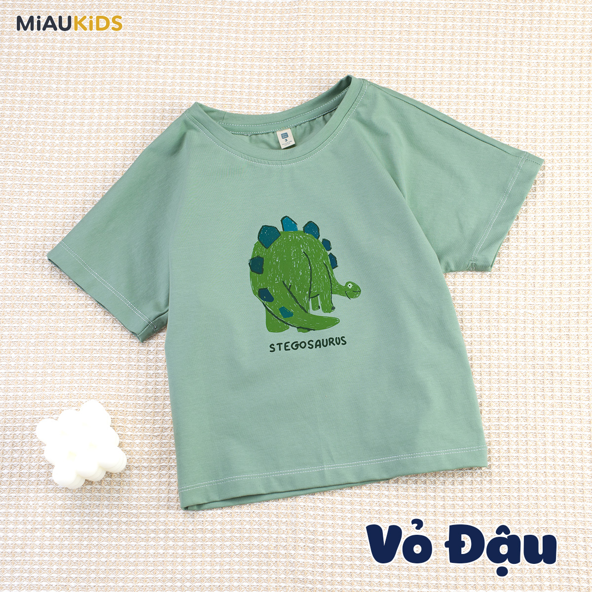 Áo thun bé trai khủng long cotton mềm mại thoáng mát cho bé 1-8 tuổi
