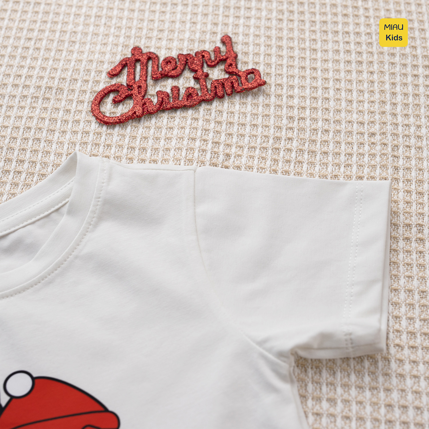 Áo thun Noel cho bé hoạ tiết Ông Già Noel mang quà đáng yêu chất thun cotton thoáng mát mềm mịn cho bé chơi giáng sinh