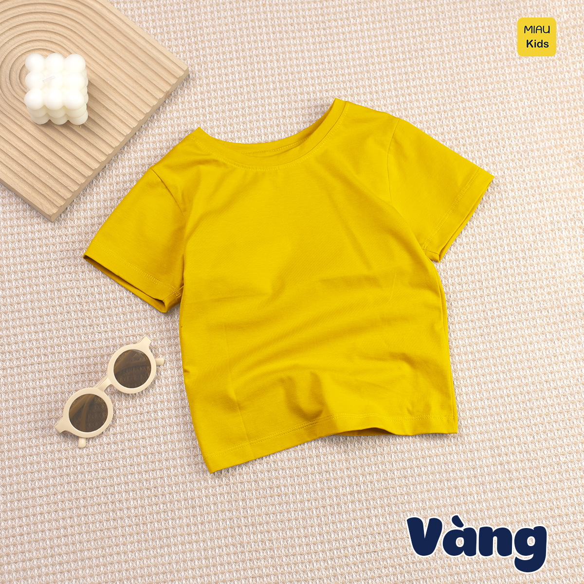 Áo Thun Cotton Trơn Cao Cấp Cho Bé Trai Size Đại MiauKids