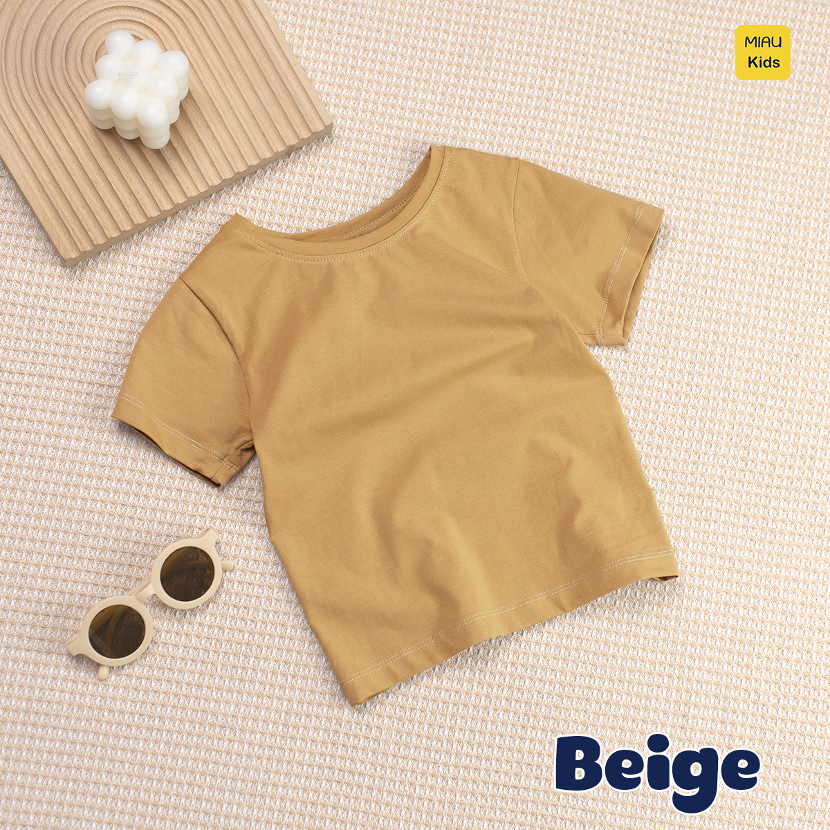 Áo Thun Cotton Trơn Cao Cấp Cho Bé Trai Size Đại MiauKids