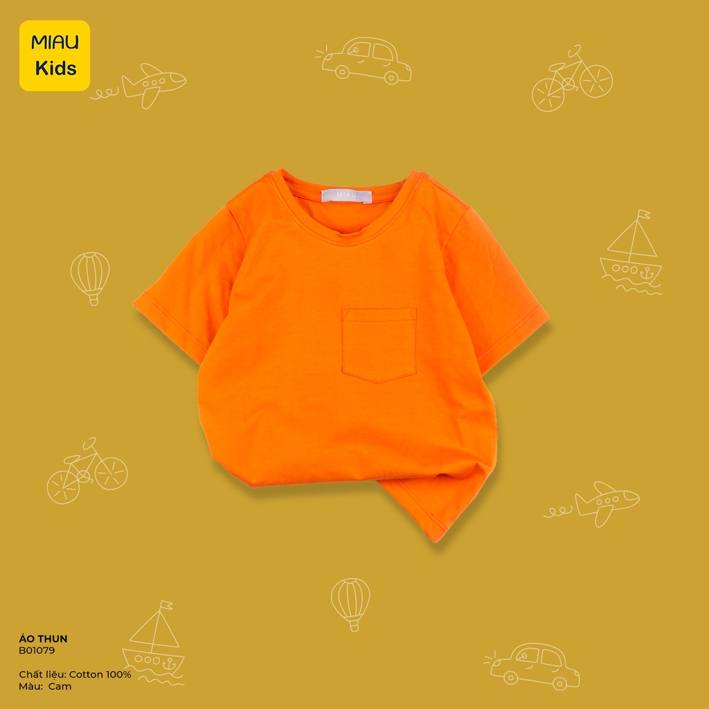 Áo Phông cho bé phối túi phong cách đơn giản cá tính, Chất Cotton Mềm Mịn Thoáng Mát Cho Bé mặc nhà mặc đi chơi