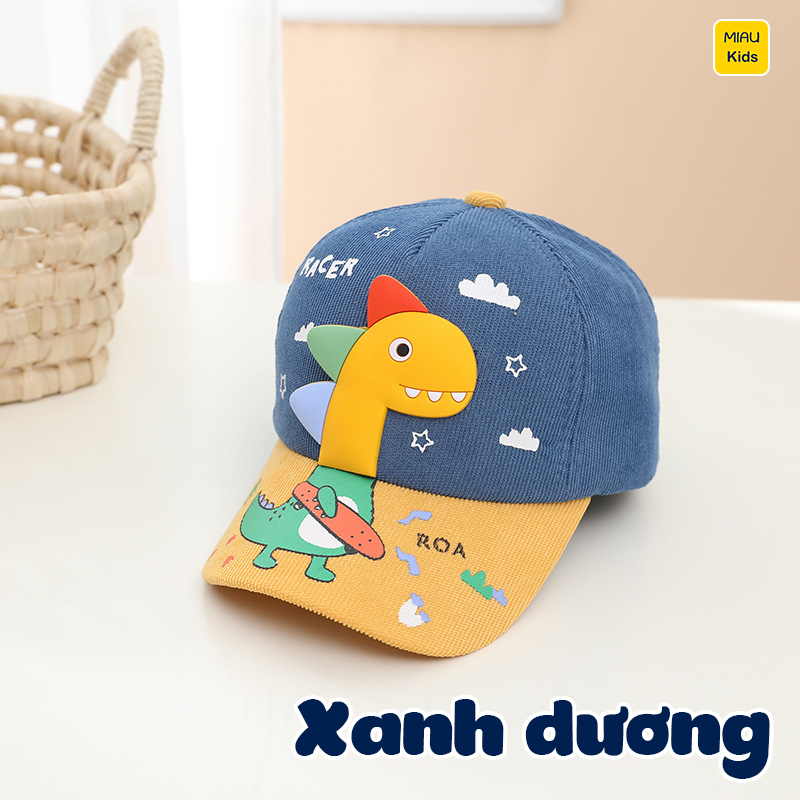 Nón lưỡi trai hoạ tiết chú Khủng long Đáng yêu cá tính cực dễ thương cho bé từ 3-8 tuổi đi học đi chơi